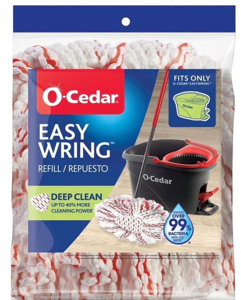 O-Cedar EasyWring Mop Head Replacement Microfiber Cleaning Tool Refills